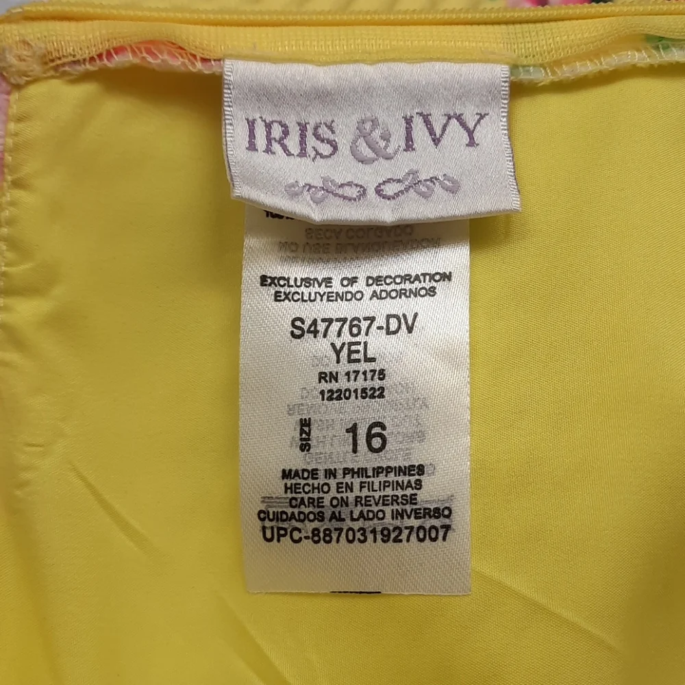 Iris & Ivy Girl's Bright Yellow Floral Dress